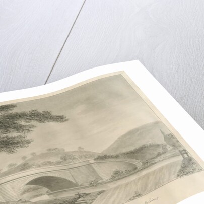 Kingsley - Bridge at Froghall: sepia drawing, 1841 by John Chessell Buckler