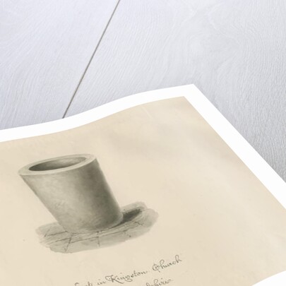 Font in Kingstone Church by John Buckler