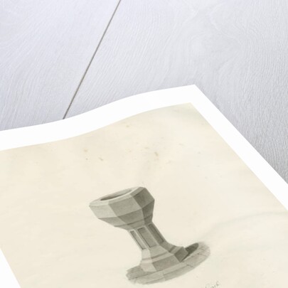 Font in Ellastone Church by John Buckler