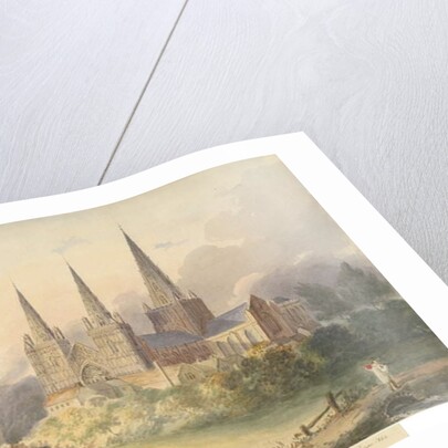 Lichfield Cathedral - West View by Henry James Noyes