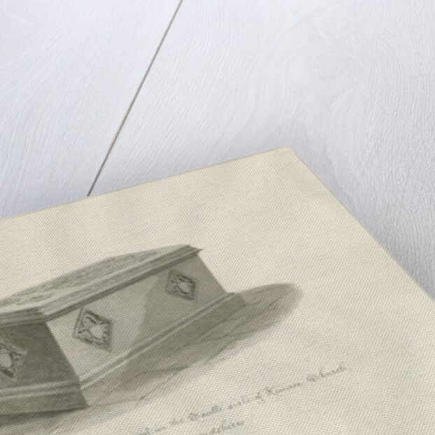 Kinver Church - 'The Grey Monument': sepia drawing, 1846 by John Buckler