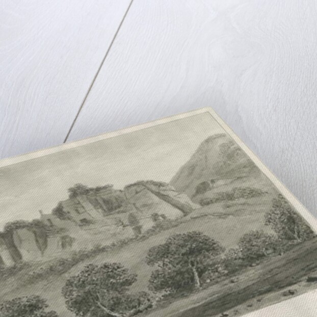 Kinver Edge: sepia drawing, 1846 by John Buckler