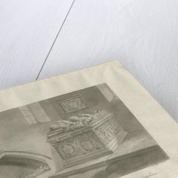 Enville Church - Monument: sepia drawing, 1846 by John Buckler