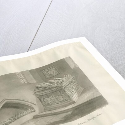 Enville Church - Monument: sepia drawing, 1846 by John Buckler