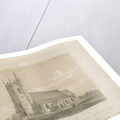 Leek - St. Luke's Church: lithograph, nd [?mid 19th cent] by School English