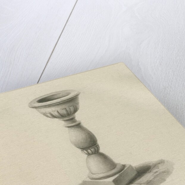 Font in Leek Church by John Buckler