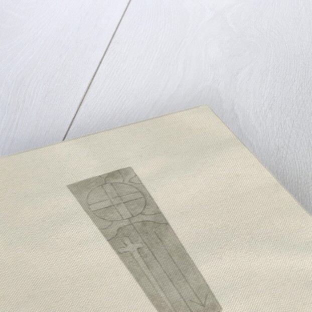 Leek Church - Gravestone: sepia drawing, 1847 by John Buckler