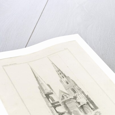 Lichfield Cathedral - West Front: engraving, nd [c 1819] by John Britton