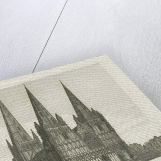 Lichfield Cathedral - West Front by John Chessell Buckler