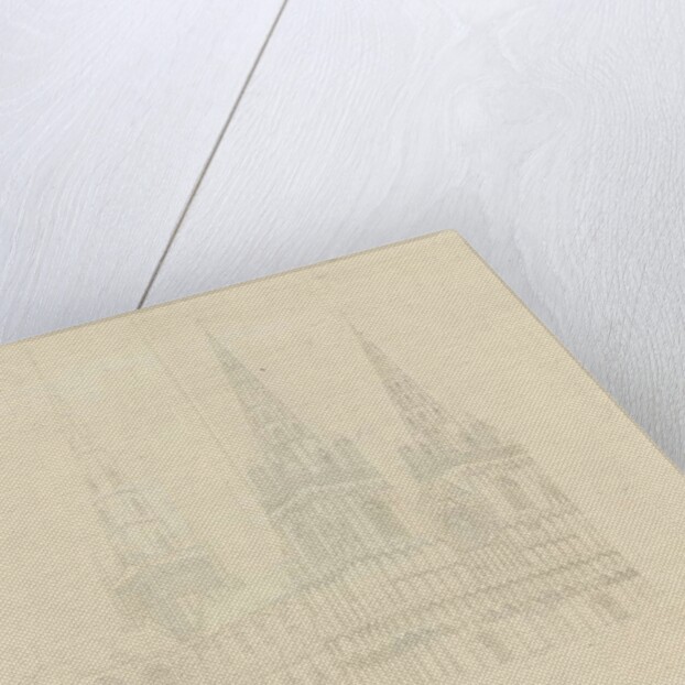 Lichfield Cathedral - North West View: etching, 1807 by John Buckler