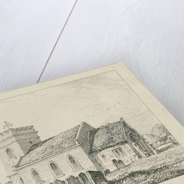 Fradswell Church: pen and ink drawing, 1838 by Thomas Peploe Wood