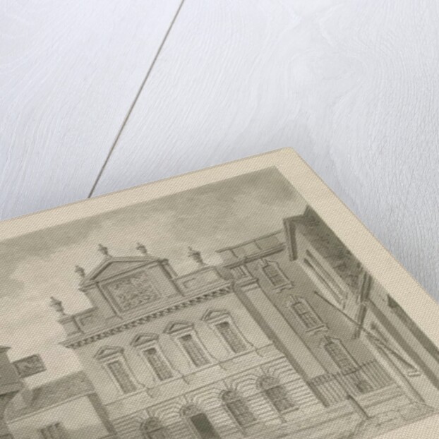 Lichfield - Guildhall: sepia drawing, 1838 by John Buckler