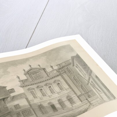 Lichfield - Guildhall: sepia drawing, 1838 by John Buckler