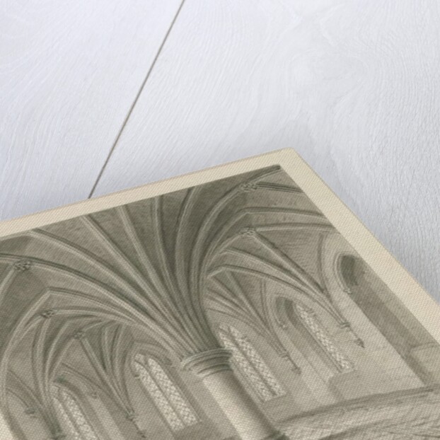 Interior of Lichfield Cathedral - Library above Chapter House: sepia drawing, 1806 by John Buckler