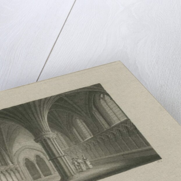 Interior of Lichfield Cathedral - Chapter House: steel engraving, nd [c 1815] by James Storer