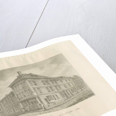 Lichfield - Birth-place of Dr. Johnson: sepia drawing, 1824 by John Chessell Buckler