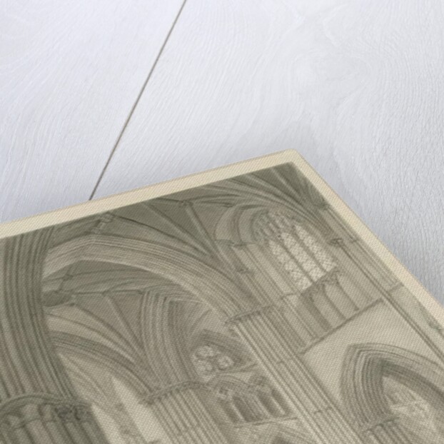 Interior of Lichfield Cathedral - Crossing from the North Transept: sepia drawing, 1806 by John Buckler