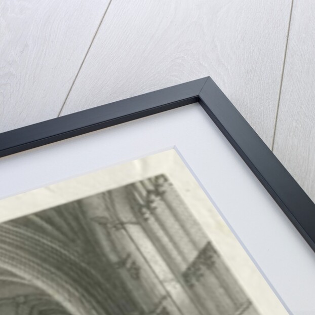 Interior of Lichfield Cathedral - Crossing from the North Transept: engraving by School English