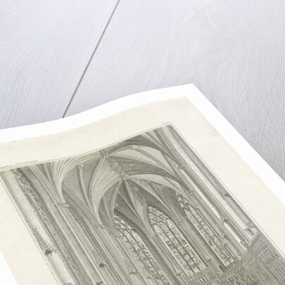 Interior of Lichfield Cathedral - Lady Chapel: engraving by John Britton