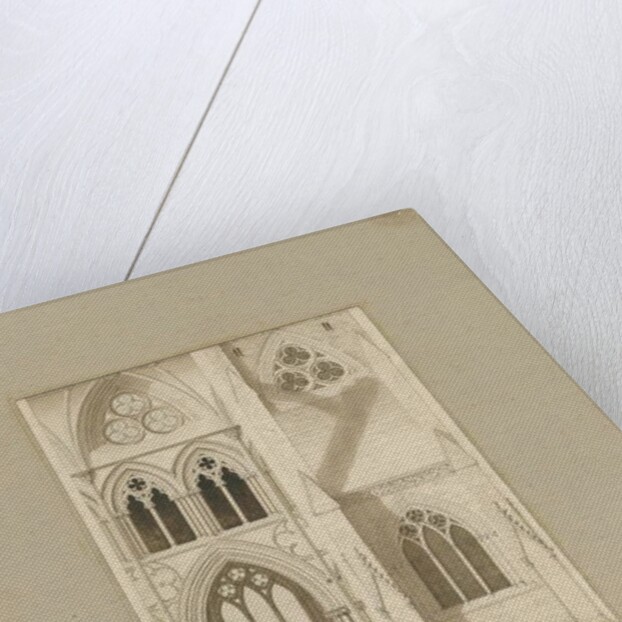 Interior of Lichfield Cathedral - Nave: sepia drawing, 1819 by Joseph Potter