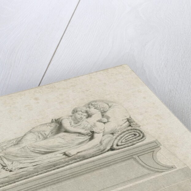 Lichfield Cathedral - 'The Sleeping Children': engraving by Francis Legatt Chantrey