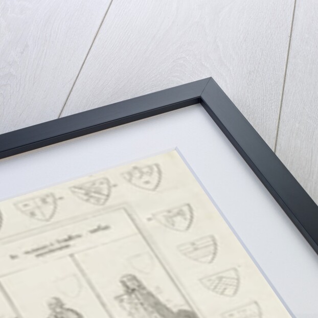 Lichfield Cathedral - Effigies and Arms: engraving by Stebbing Shaw