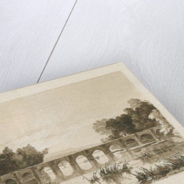 Shugborough Bridge: sepia drawing, 1836 by Thomas Peploe Wood