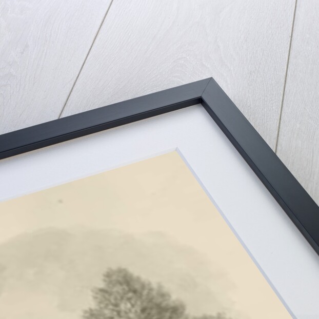 Shugborough - The Choragic Monument of Lysicrates: sepia drawing, 1842 by John Buckler