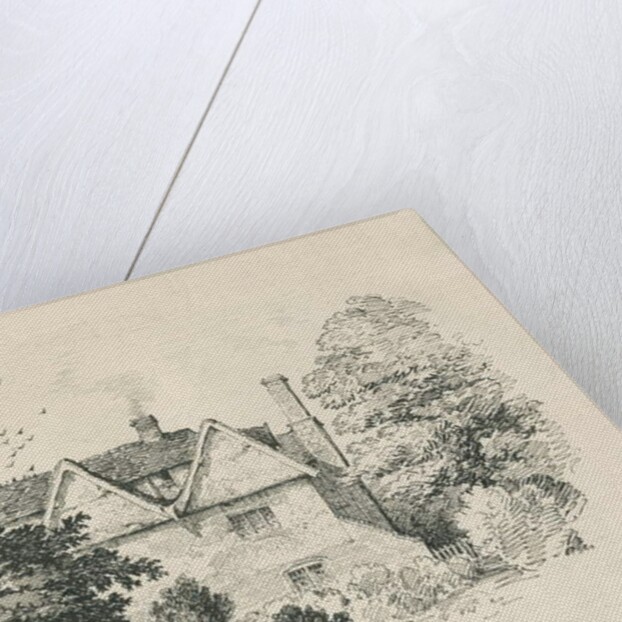 High Offley - Park Hall: pen and ink drawing, 1838 by Thomas Peploe Wood