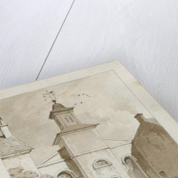 Fazeley Chapel: pen and wash drawing, 1841 by Thomas Peploe Wood