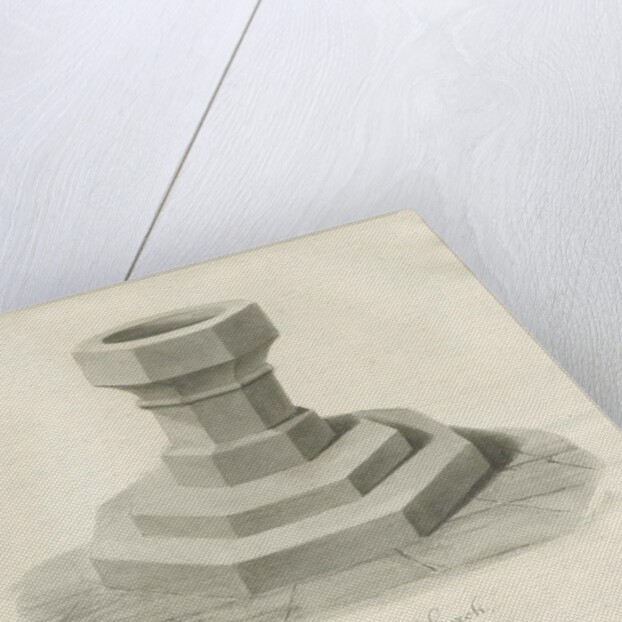 Font in Horton Church by John Buckler