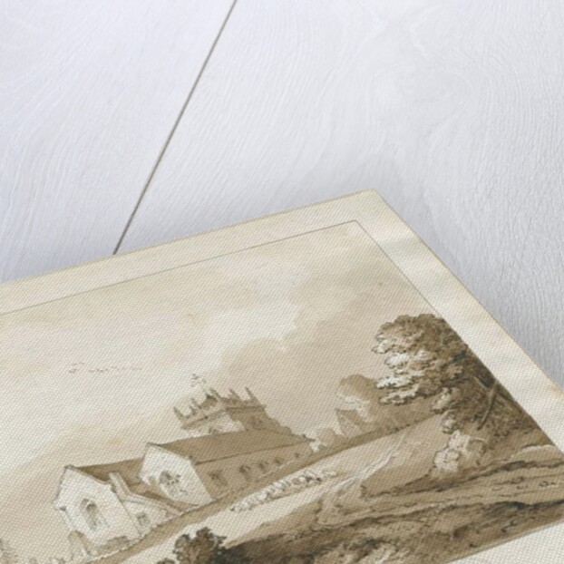 Forton Church: wash drawing by Thomas Peploe Wood