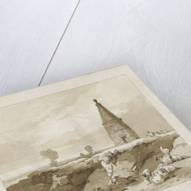 Forton - Obelisk: wash drawing, 1838 by Thomas Peploe Wood