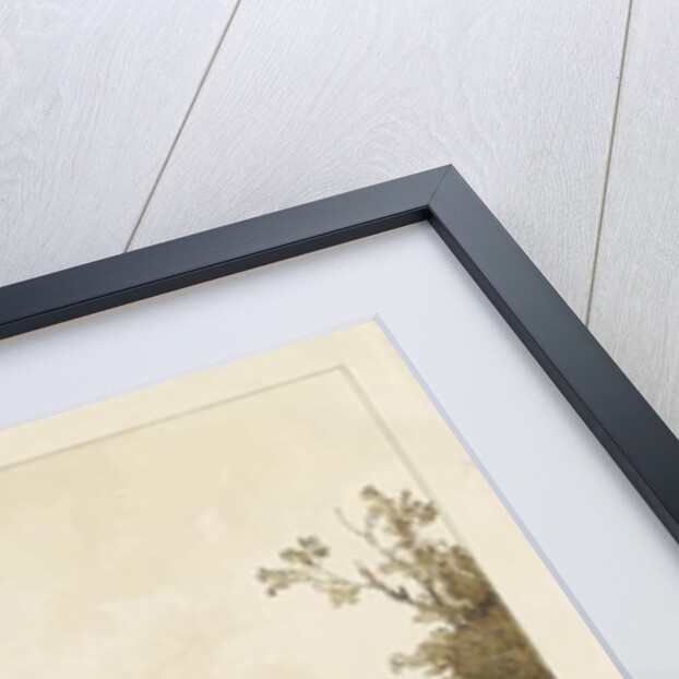 Gnosall Church: wash drawing, 1838 by Thomas Peploe Wood