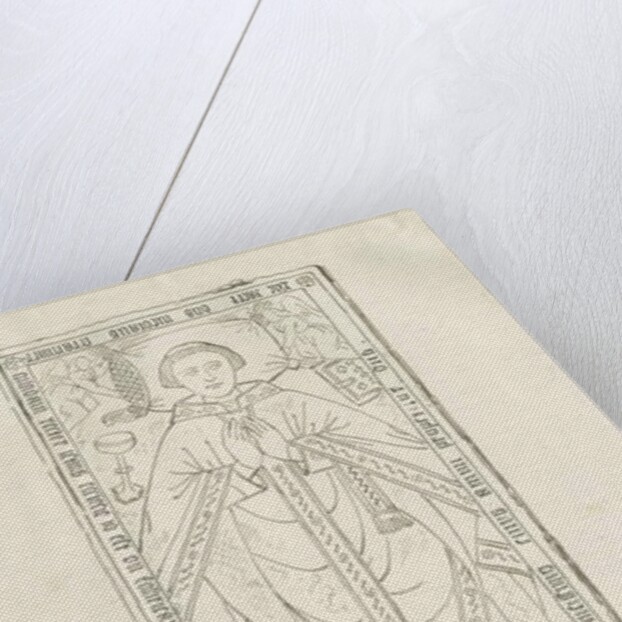 Haughton Church - Monument to Nicholas Graviner: pen drawing, 1838 by Thomas Peploe Wood