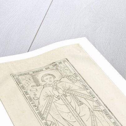 Haughton Church - Monument to Nicholas Graviner: pen drawing, 1838 by Thomas Peploe Wood