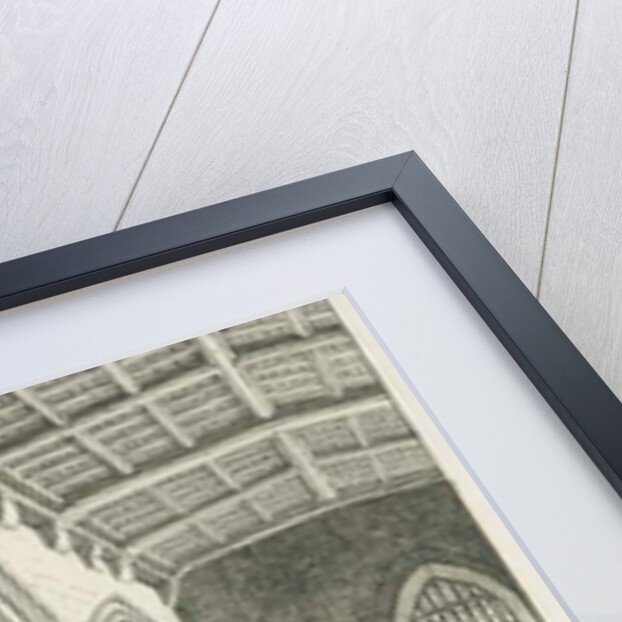 Interior of Penkridge Church: pen and ink drawing by Thomas Peploe Wood