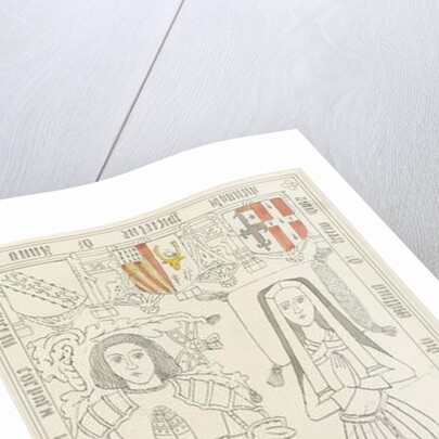 Penkridge Church - Tomb of William Wynnesbury: pen and ink drawing by Thomas Peploe Wood