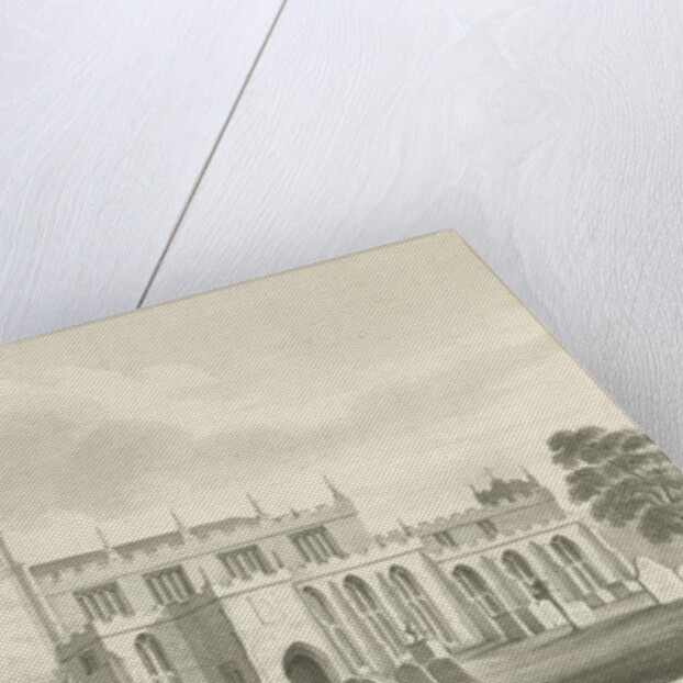 Penkridge Church: sepia wash drawing, 1831 by Robert Noyes