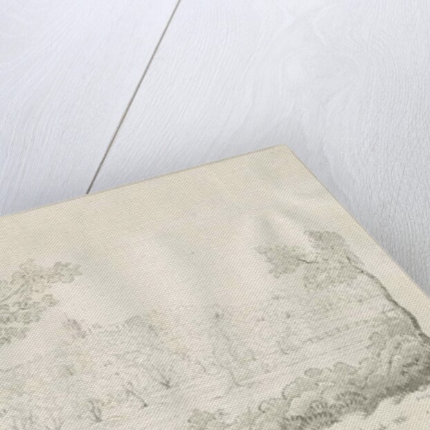 Stafford Castle - East View: pen and sepia drawing, 1836 by John Robert Fernyhough