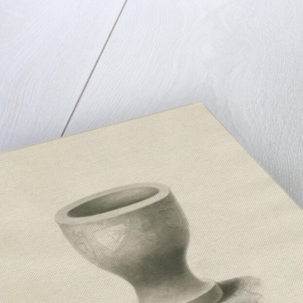 Font in Longnor Church by John Buckler