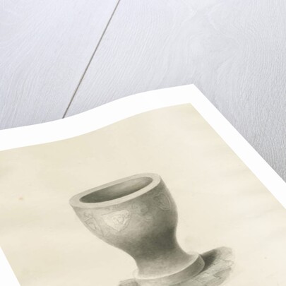 Font in Longnor Church by John Buckler