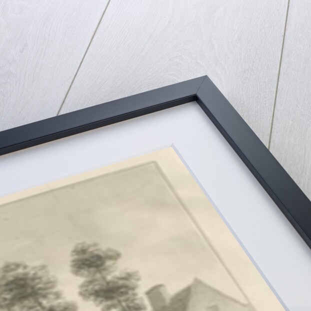 Stafford - Alms Houses: sepia drawing, 1841 by John Buckler