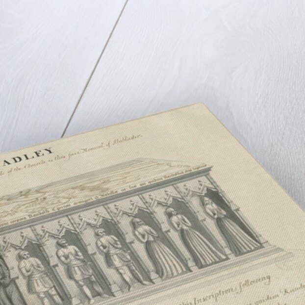 Madeley Church - Monument to Randolf Egerton: pen and ink wash drawing, nd [19th cent] by John Robert Fernyhough