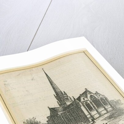 Stafford - St. Mary's Church: woodcut engraving, nd [c 1843] by School English