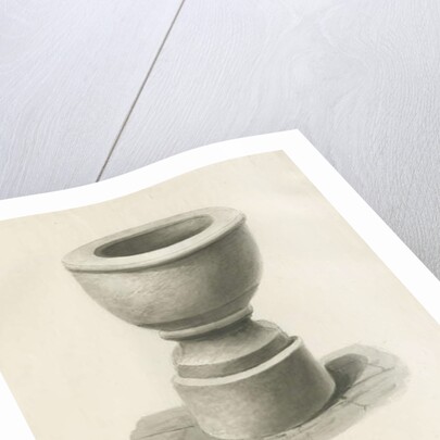 Font in Maer Church, 1843 by John Buckler