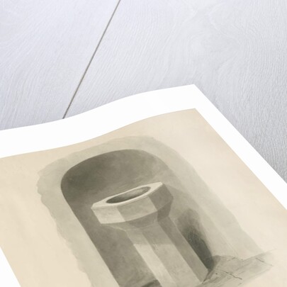 Font in Marchington Church by John Buckler