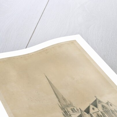 Stafford - St. Mary's Church: lithograph, nd [c 1841] by George Gilbert Scott