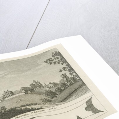 Mavesyn Ridware Hall - Gatehouse: engraving, 1785 by Stebbing Shaw