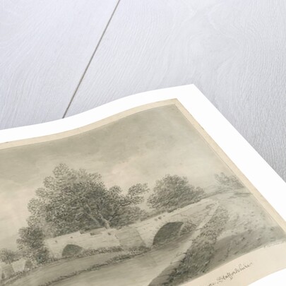 Handsacre - Old High Bridge: sepia drawing, 1839 by John Buckler